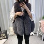 New Arrival Real Fox Fur Sleeveless Jacket Whole Skin Genuine Fox Fur Vest Fashion Winter Natural Fox Fur Outwear  Real 