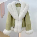 2023 New Fashion Duck Down Jacket Real Fur Coat Winter Women Jacket Natural Fox Fur Collar Thick Suede Outerwear Warm