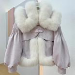 2023 New Fashion Winter Natural Real Fox Fur Collar Goose Down Parkas Womens Luxury Clothing