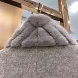 Abrigo de piel auténtica para mujer, chaqueta de invierno con cuello de Piel de visón Natural, mezcla de lana de Cachemira, ropa