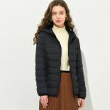 Hooded Woman Down Coat 90% White Duck Down Fill Simple Design Zipper Winter Coat 2023 Lightweight Down Jacket Outwear