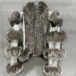 Bright Patent Leather Crocodile Pattern Sheepskin Fashionable Short Real Natural Fox Fur Coat Winter
