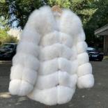 Abrigo de piel de zorro para mujer, piel Natural, piel auténtica, abrigo de piel térmica para invierno, chaqueta de piel de zorr
