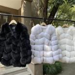 Abrigo de piel de zorro para mujer, piel Natural, piel auténtica, abrigo de piel térmica para invierno, chaqueta de piel de zorr