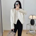 Genuine Leather Jackets Women Luxury Designer 2023 New Fashion Double Breasted Sheepskin Coats Female Outwear Clothes