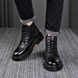 Short Martin Boots Mens Dermis Winter Breathable Cow Rib Sole Low Top British Soft Leather Black Mid Red Wing Cowboy Boo