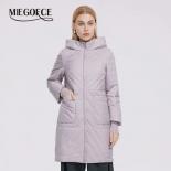 Miegofce 2023 New Womens Coat Women's Jacket Windproof Quilted Hooded Sleeves Knitted Cuffs Big Parka Stylish Design C21