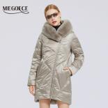 Miegofce  Winter New Women's Cotton Coat With Stylish Fur Collar Rex Rabbit Long Jacket Winter Women Parkas Windproof Ja