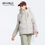 Miegofce 2023 Winter Collection Loose Comfortable Short Women Coat Fashion Double Zipper Jacket Windproof Hooded Parka D