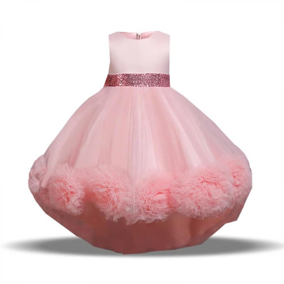 בגדי מסיבה לילדים תחרה רשמית שמלת כלה ללא שרוולים שמלת טוטו נסיכה פרח בנות בגדי ילדים 8 10 שנים