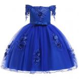 Lace Elegant Princess Flower Girl Dress For Wedding Birthday Party Beading Kids Clothes For Girls Children Christmas Cos