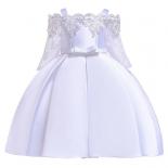 Christmas 2024 One Shoulder Princess Dress Kids Clothes For Girl Evening Wedding Party Gown Costume Children Clothing Ve