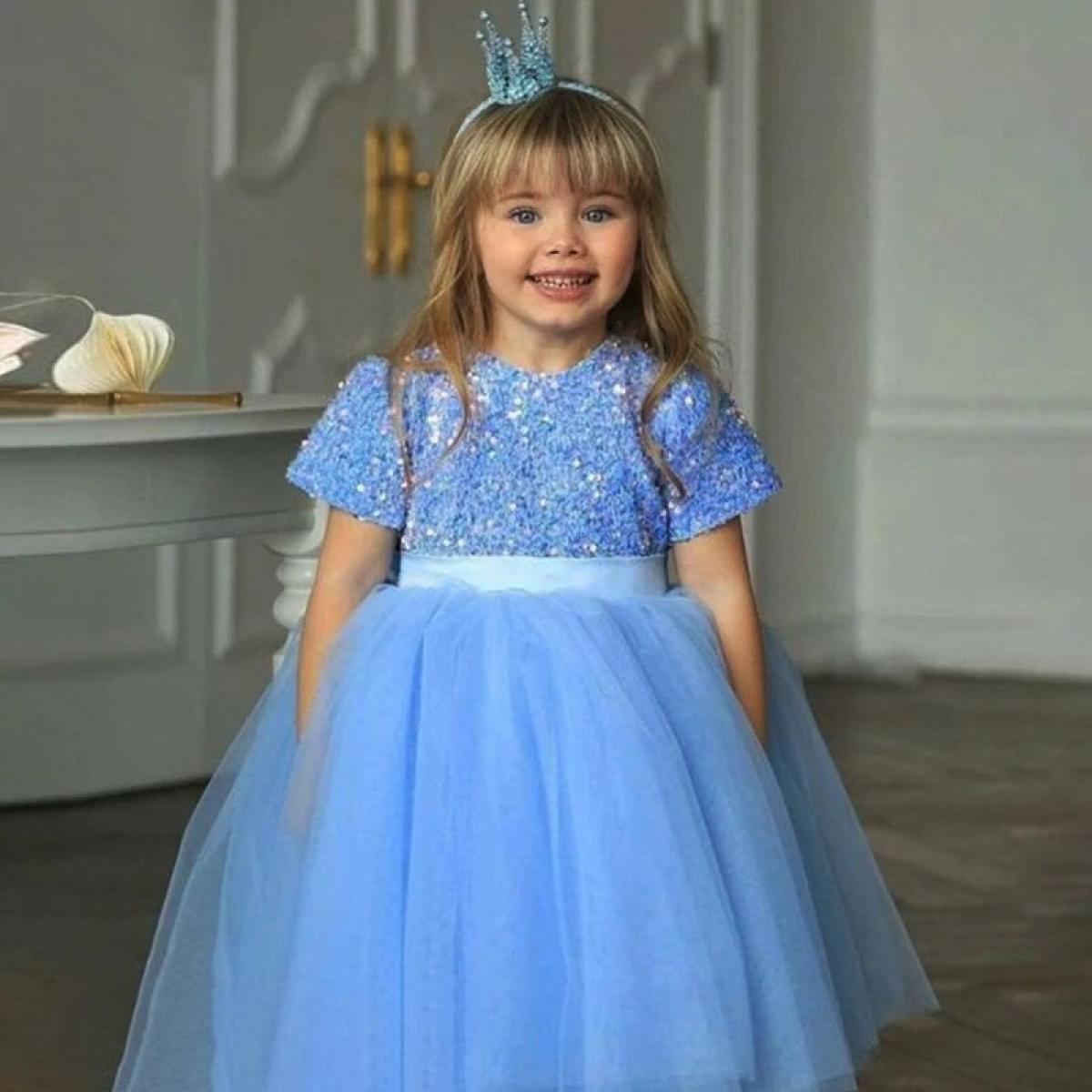 Christmas Girl Party Dress Baby Birthday Kids Clothes Princess Children Pageant Prom Gown Flower Formal Wedding Evening 