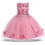 Robes de soirée pour enfants filles mariage rose robes de soirée princesse pour enfants robes de fête pour filles