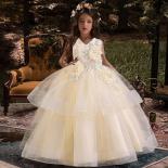 Robe de mariée à fleurs pour filles, tenue de soirée élégante en dentelle pour filles de 8 à 12 ans, de luxe, pour remise de dip