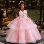 Vestido de boda de flores para niña, adecuado para vestidos elegantes de fiesta para niñas de 8 a 12 años, encaje de lujo, fiest