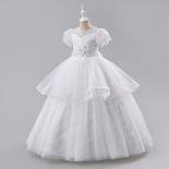 Robe de mariée magnifique pour filles, longue robe à fleurs pour enfants, robe de spectacle de Piano, élégante, soirée de remise