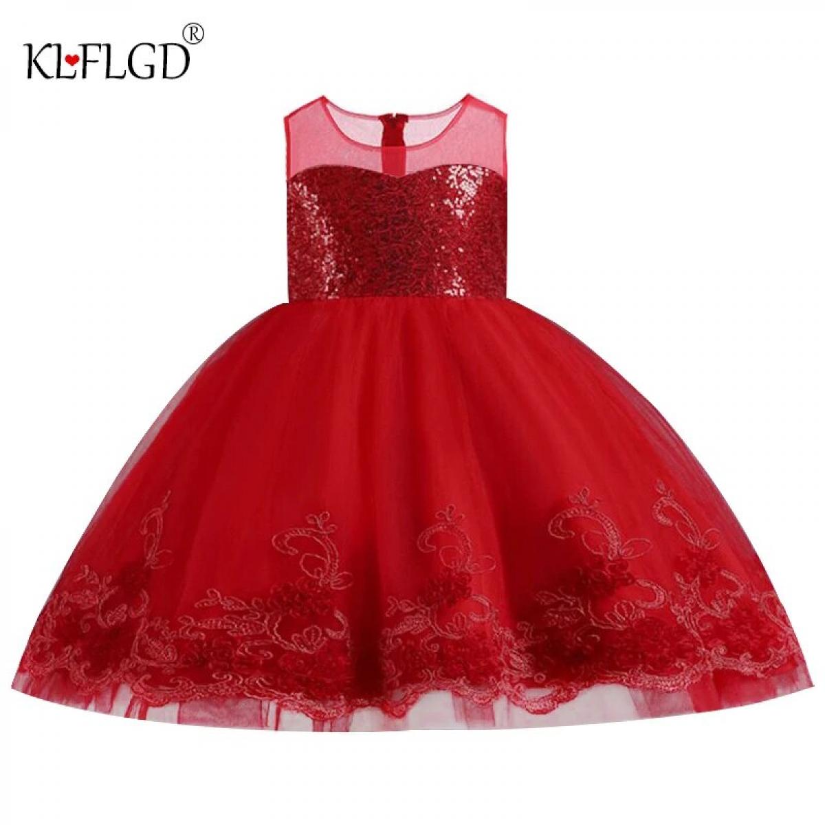 Girls Formal Evening Gown Dresses Birthday Party Princess Dress Flower Lace Dresses For Girls Clothing 3 10 Yrs