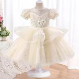 2023 New Girls' Sequin Tulle Short Ballet Performance Dress Summer Fashionable Birthday Party Evening Dress 4 12 Years O