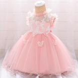 Baby Standing Neck Butterfly Princess Skirt Girl Lace Bow Puffy Skirt Party Birthday Centennial Dress