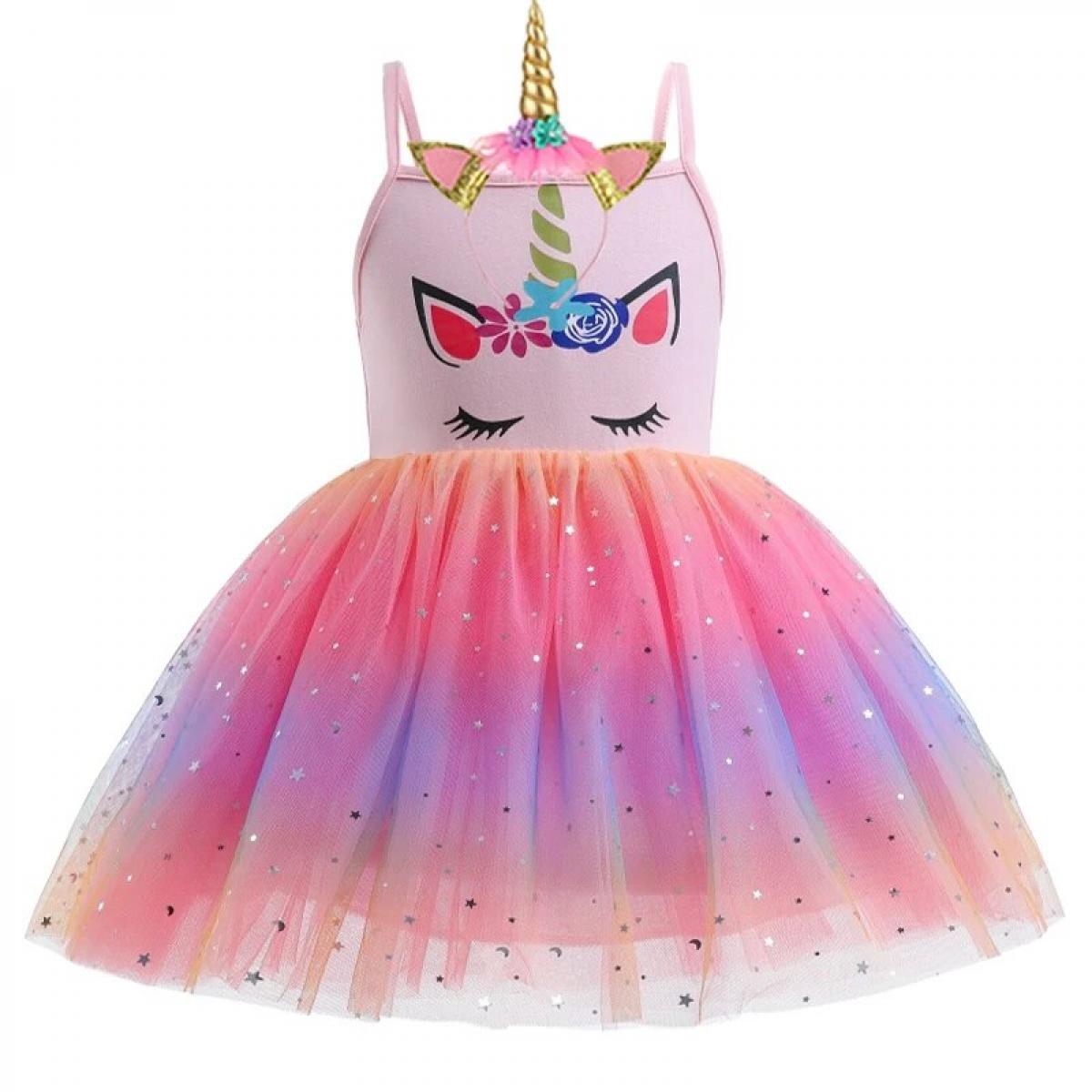 Rainbow Unicorn Dress  Unicorn Dress Girl Rainbow  Unicorn Coustium Dress  Girl's  