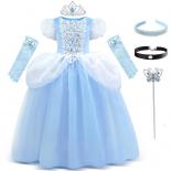 Role Playing In Girls' Games 2023 Girls' Birthday Party Dresses Halloween Performance Accessories Christmas Evening Dres