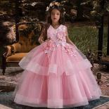 4 12 Year Old Girl's Dress Girl Flower Girl Fluffy Gauze Piano Performance Dress Elegant Celebrity High End Banquet Even