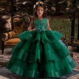 4 12 Year Old Girl's Dress Girl Flower Girl Fluffy Gauze Piano Performance Dress Elegant Celebrity High End Banquet Even