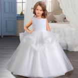 ילדה נסיכת שמלת מסיבה אלגנטית נצנצים רשת פרח ילדה שמלת כלה בגדי שושבינה קיץ שמלת טול לילדות