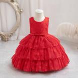 2023 New Baby Girl Children's Dress Dress One Year Old Birthday Dress Lace Cute Princess Christmas Gift Toddler Newborn 