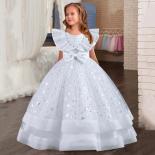 Flower Girl Dress Wedding Kids Tulle Princess Long Dresses Her Daughter Dance Girls Vestidos Lace Embroidery  Girls Part