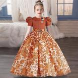 Girl Children Costume Embroidered Princess Dresses Girls Wedding Evening Ball Gown For Prom Flower Sequin Kids Party Dre