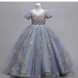 4 13 Year Old Elegant Girl Party Dress Sequin Embroidered Mesh Gorgeous Ball Evening Dress Formal Cocktail Girl Princess