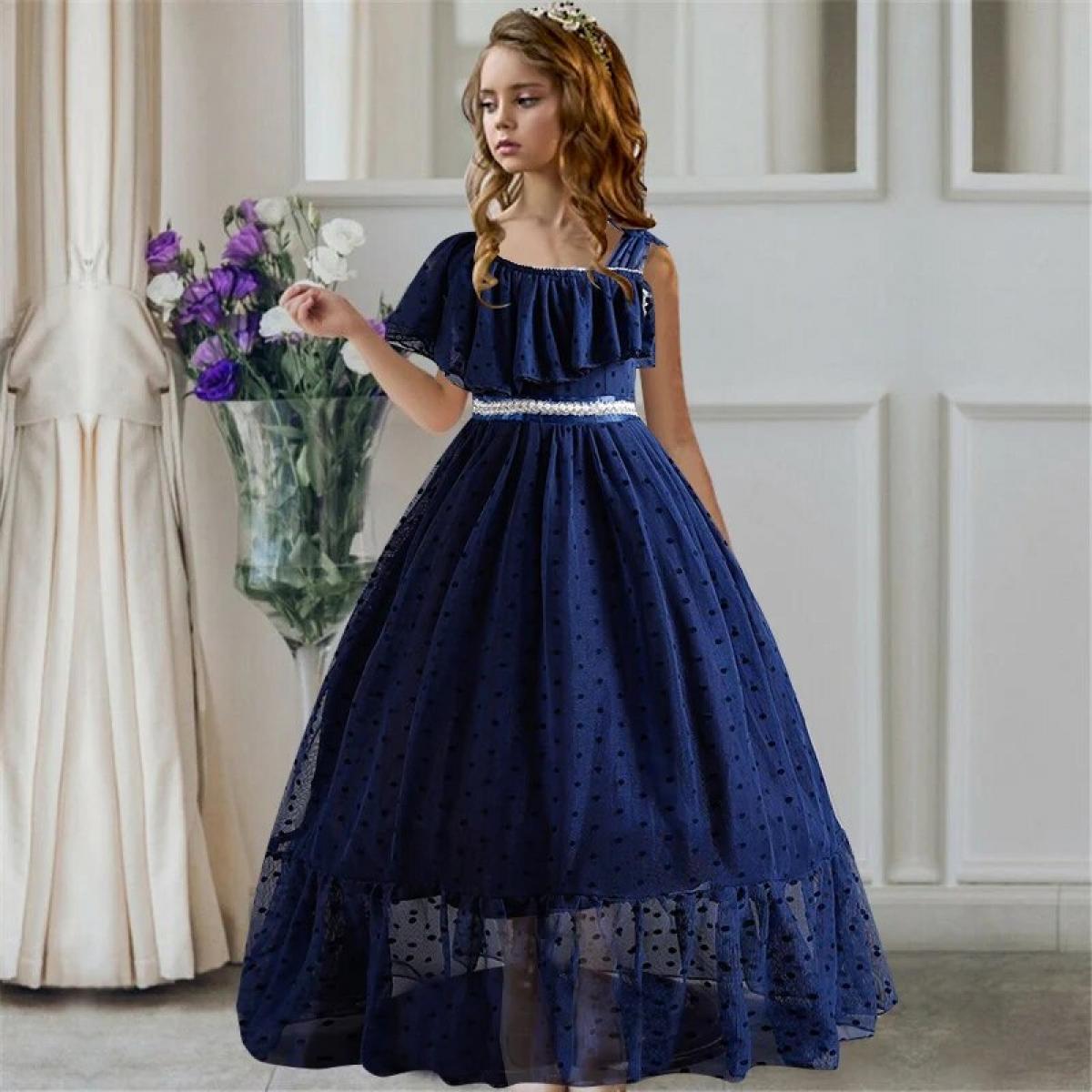 Robe de soiree elegante pour filles tenue de spectacle d halloween a fleurs pour filles de 4 a 12 ans robe de mariee de fet
