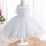 0 6 Year Old Mesh Dress Floral Children's Glitter Wedding Dress Party Dress First Christmas Gift Halloween Girl Princess