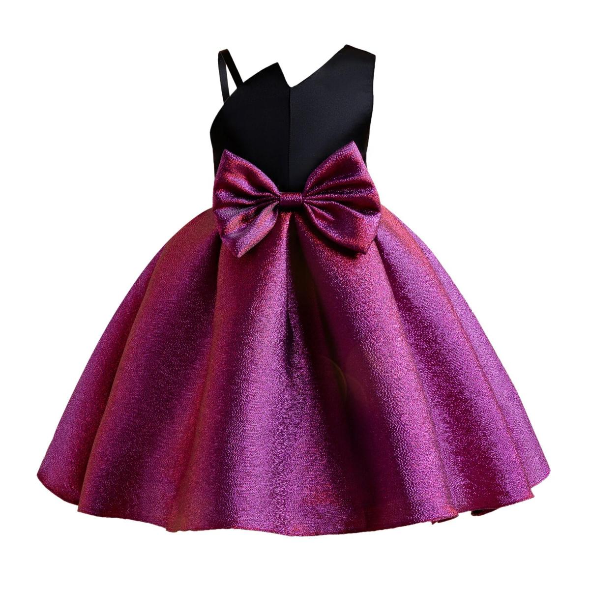 Children's Dress New Bright Face Plush One Shoulder Princess Gift Suitable For Girls Aged 3 10 Christmas Performance Clo