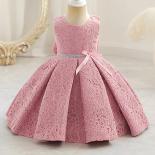 New Girls' Wedding Party Dress Flower Girl Princess Bowknot High End Festival Piano Performance Birthday Party Prom Dres