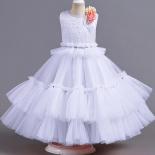 Girls Wedding Evening Ball Gown For Prom Flower Sequin Kids Party Dresses Girl Children Costume Embroidered Princess Dre