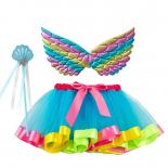 2023 New Baby Sweet Gauze Princess Fluffy Skirt Short Performance Children's Wear Tutu Skirt Suit Summer Girls Casual Sk