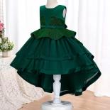 2023 New Summer Girls' Princess Dress Party Birthday Party Trailer Dress Girl Piano Performance Cake Fluffy Dress 3 10 Y