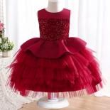 Elegant Ballet Girl Performance Dress Luxurious Sequins Christmas Dress 4 12 Year Old Mesh Cake Fluffy Dress 2023 Weddin