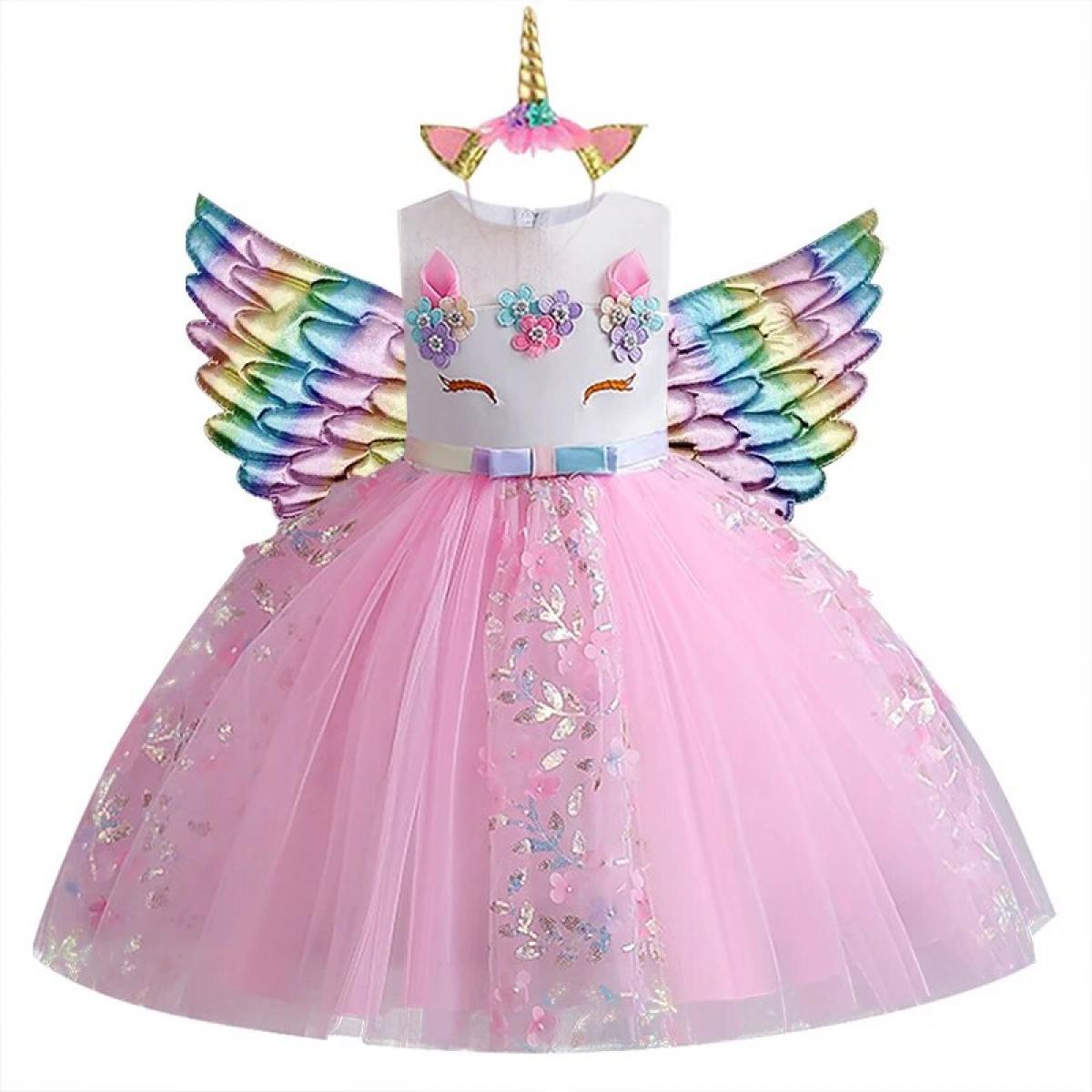 Girls Princess Unicorn Costume  Unicorn Rainbow Girls Costume  New 3pcs Baby Girls  