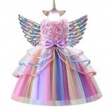 Girls Princess Unicorn Costume  Unicorn Rainbow Girls Costume  New 3pcs Baby Girls  
