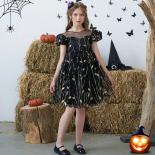 Black Halloween Cosplay For Girl Kids Mesh Princess Party Evening Dresses Carnival Costumes Vestidos Children Ceremony C