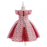 Send Bag Flower Princess Party Girl Dress For Children Costume Kids Pattern Clothes Wedding Birthday Evening Gown Vestid