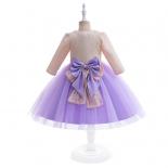 2pcs Girls Kids Party Dress Pageant Children Costume Bow Princess Clothes Birthday Wedding Elegant Evening Ball Gowns Ve