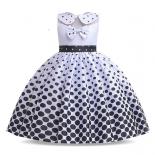 Girl Birthday Party Princess Dress Children Polka Dots Gown Flower Kids Wedding Tutu Clothes Prom Evening Formal Gowns V