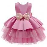 Kids Evening Dresses Formal Cake Dress For Children Costume Sequin Party Dress Girl Infant Vestido Sleeveless 310 Y Vest