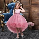 Baby Girl Tutu Party Gown Flower Girls Dresses For Wedding 1 2 3 4 5 Years Birthday Kids Clothes Princess Bow Children C