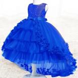Formal Girl Princess Party Trailing Dress Kids Prom Children Clothing Little Bridesmaid Wedding Ball Gown 10 11 12 Y Ves